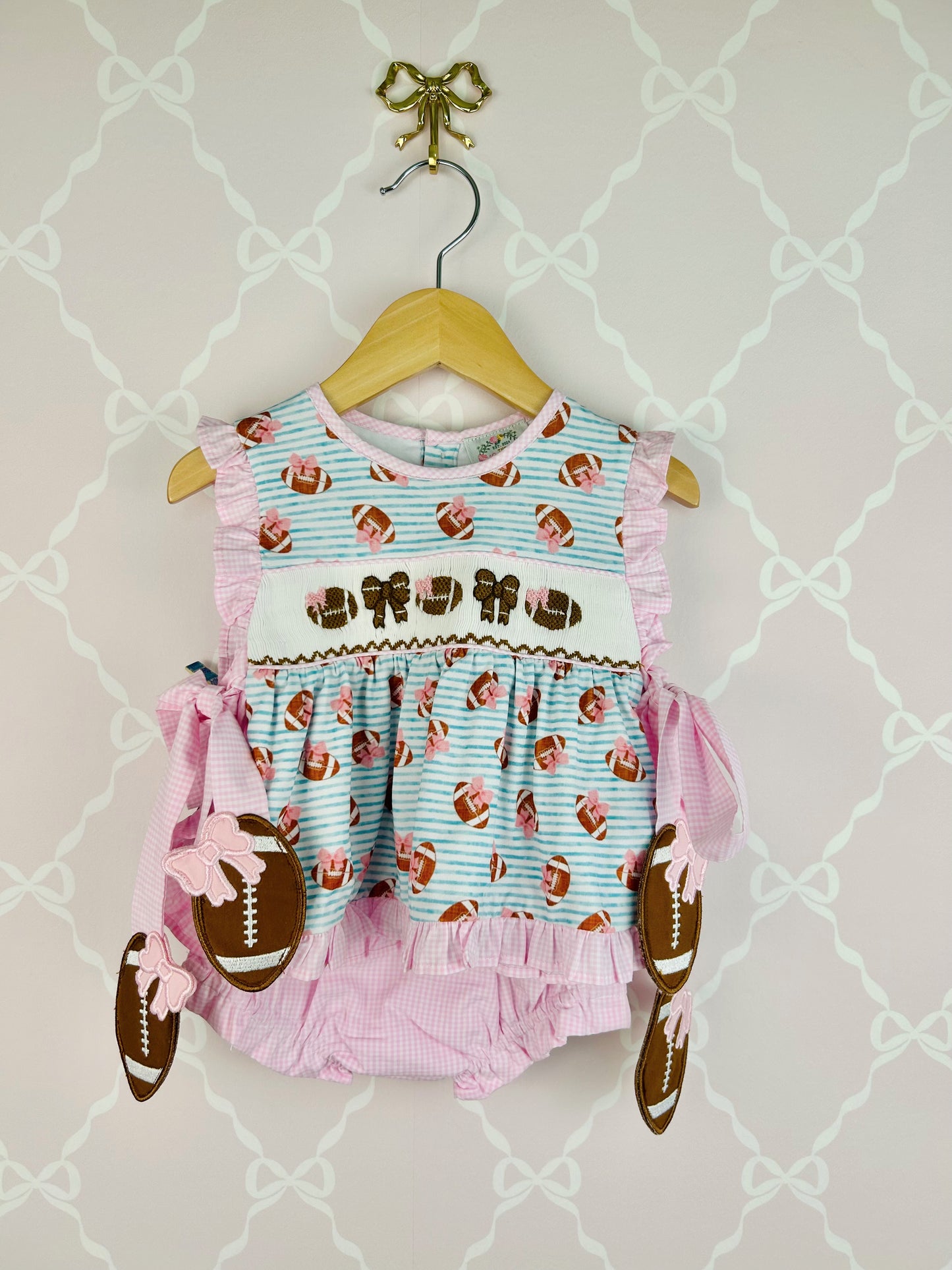 Football and Bows Apron Set