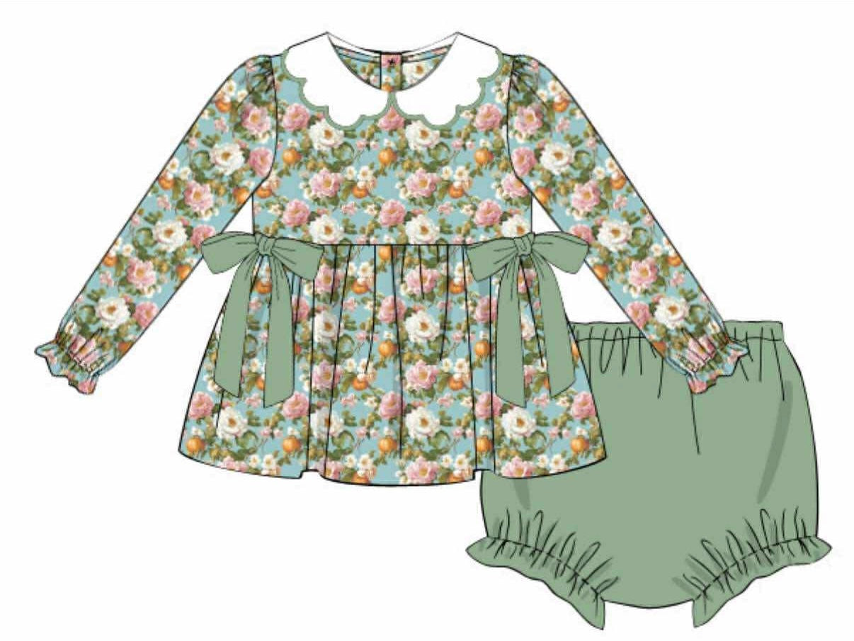 Sage Pumpkin Bloomer Set