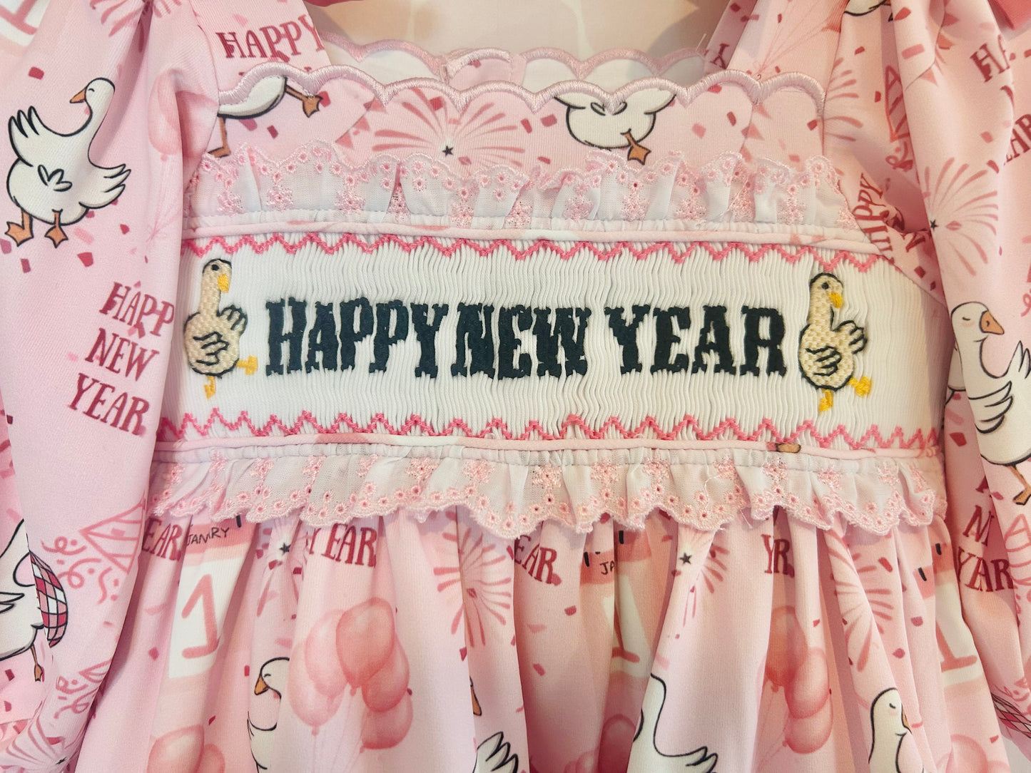 New Year's Goose Girls Skirted Bubble