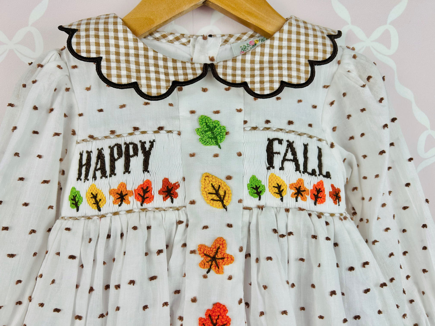 Happy Fall Swiss dot Bloomer Set