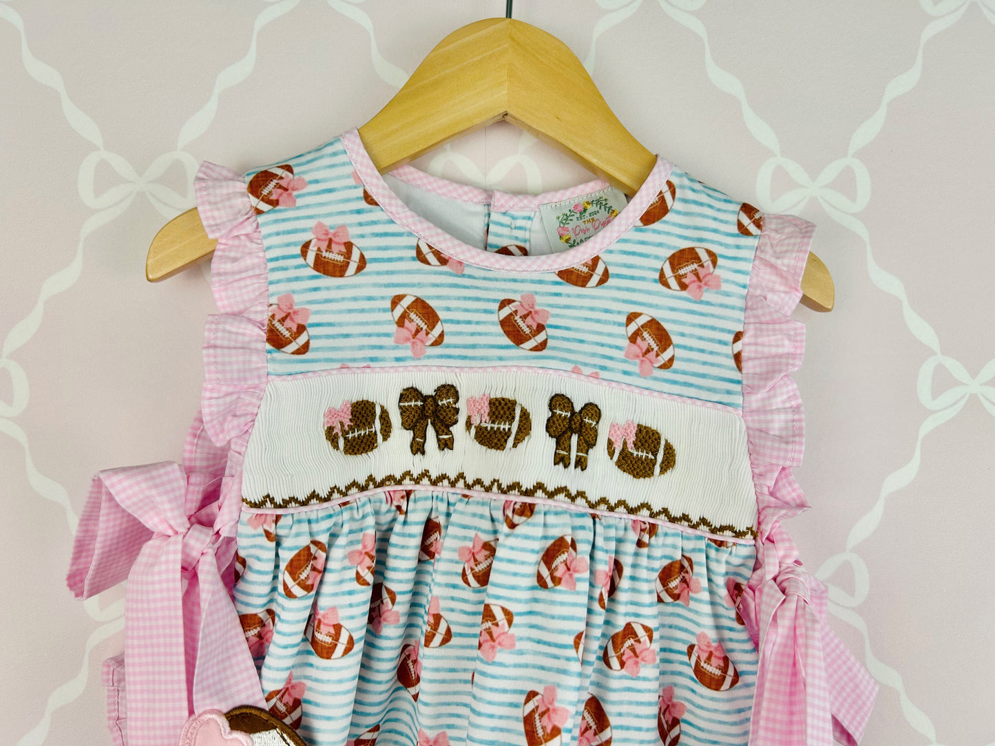 Football and Bows Apron Set