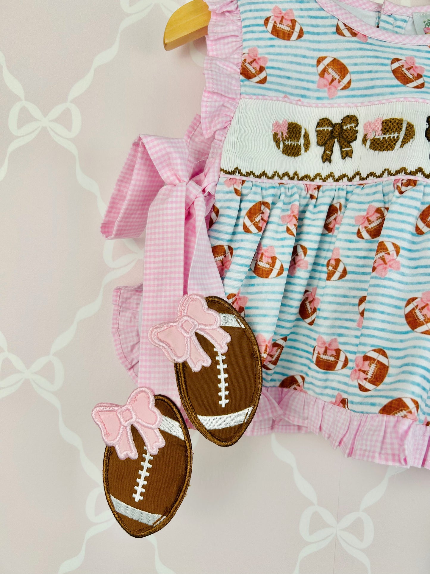Football and Bows Apron Set