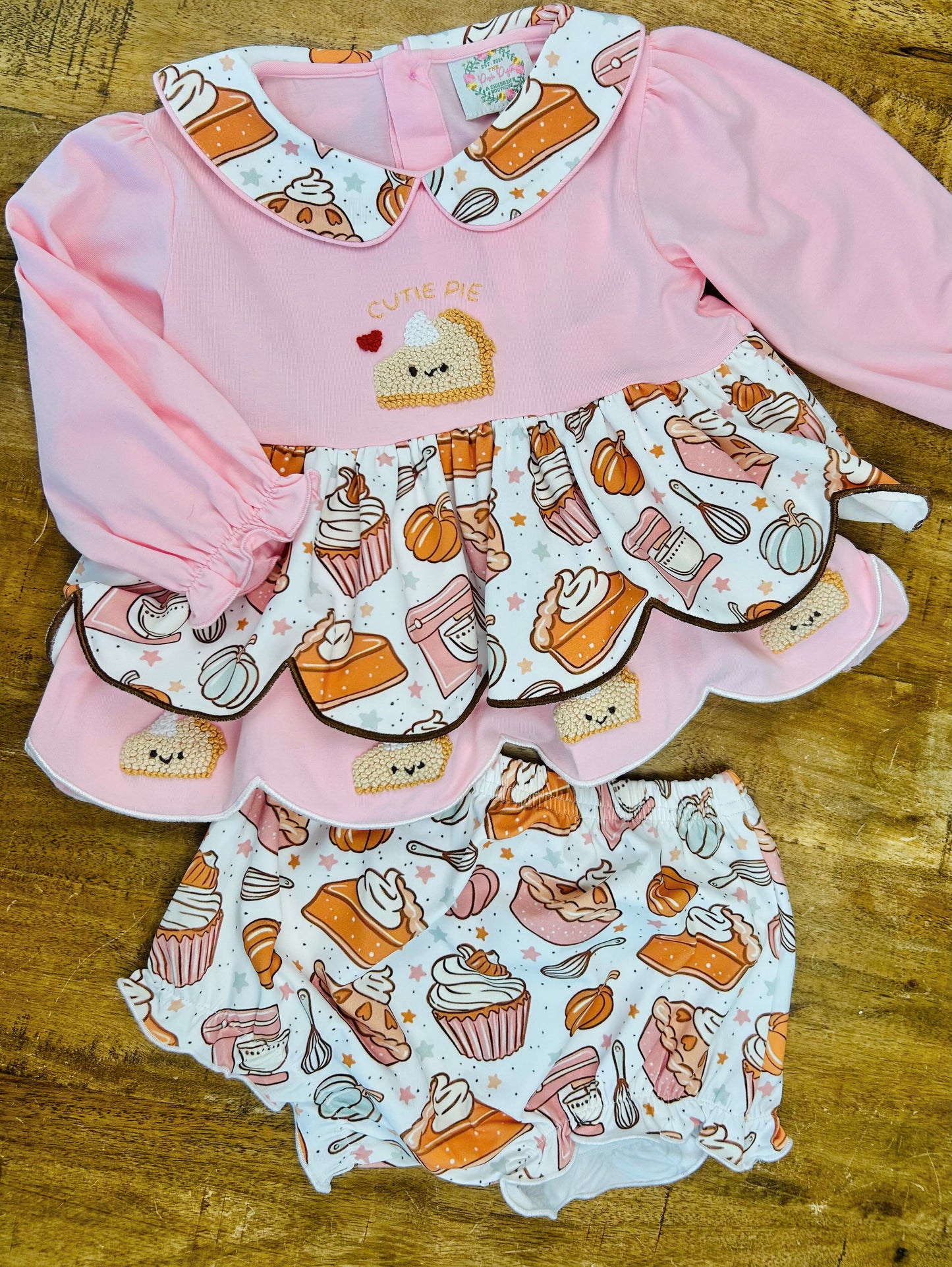Cutie Pie Long Sleeve Bloomer Set
