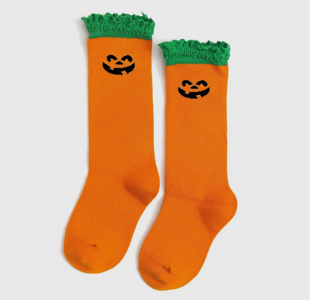 Little Stocking Co. Jack-O- Lantern Lace Knee Socks