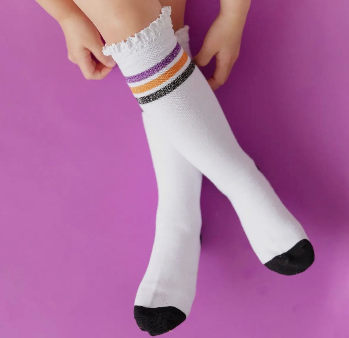 Little Stocking Co. Spooky Sparkle Knee Socks