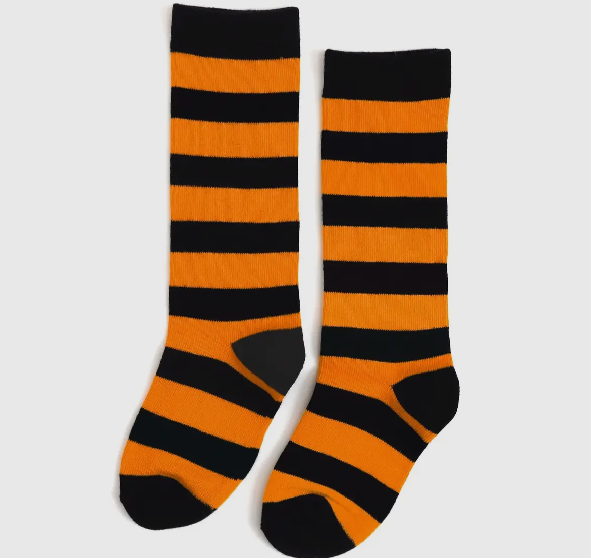 Little Stocking Co. Orange/Black Knee Socks