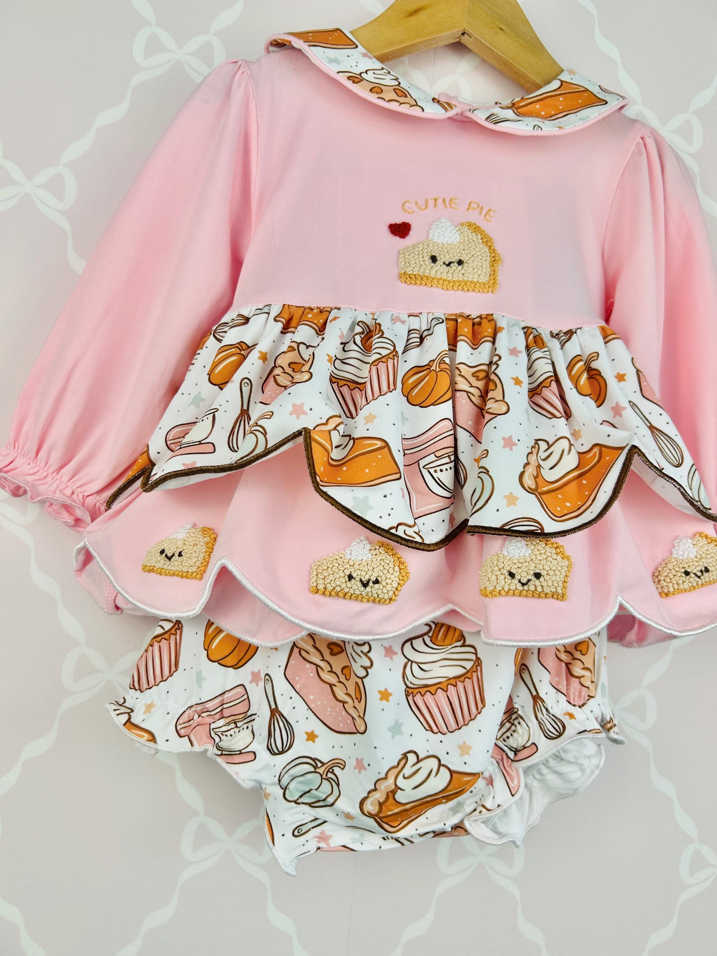 Cutie Pie Long Sleeve Bloomer Set