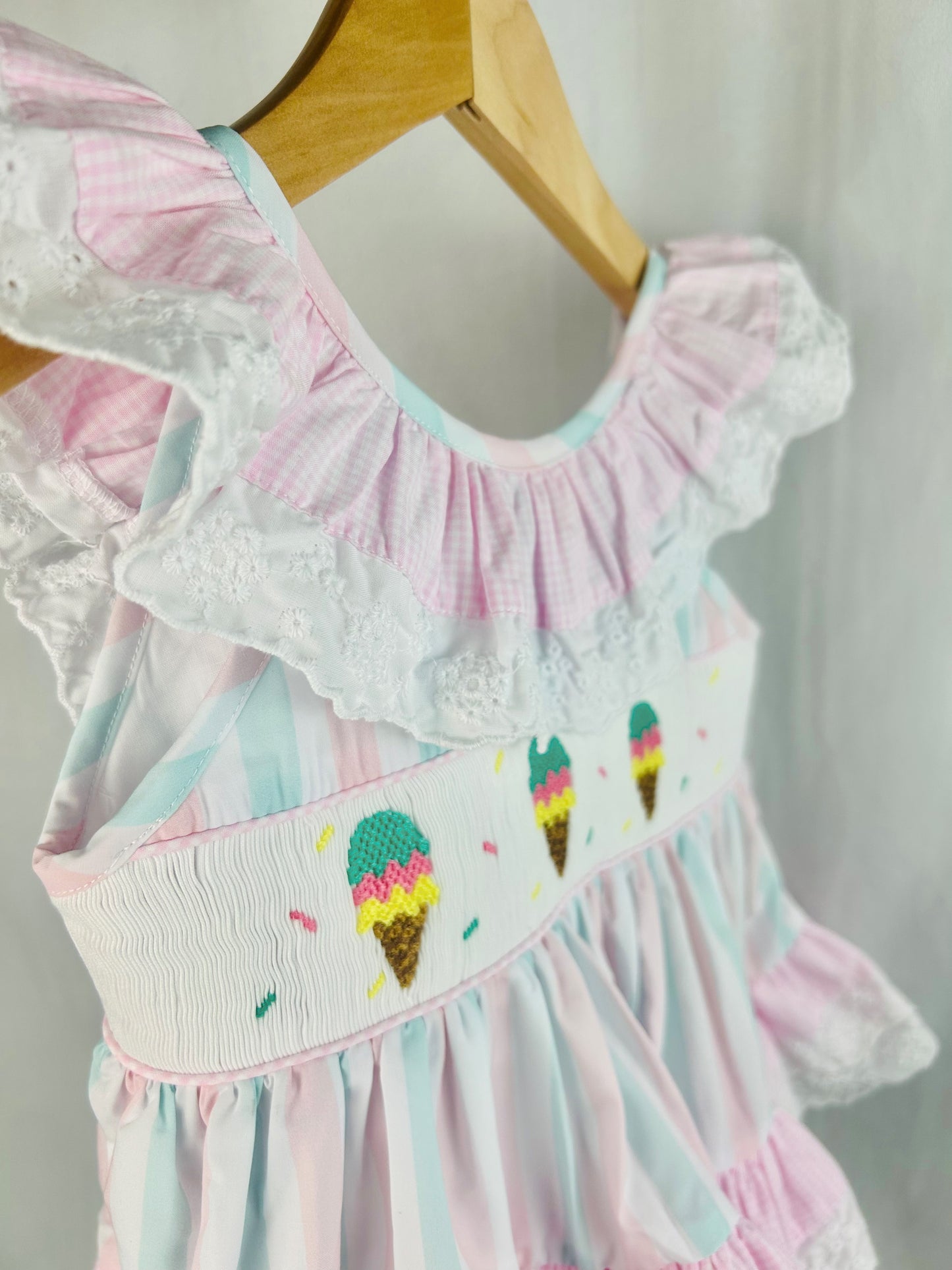 Ice Cream Bubble Shorts Set