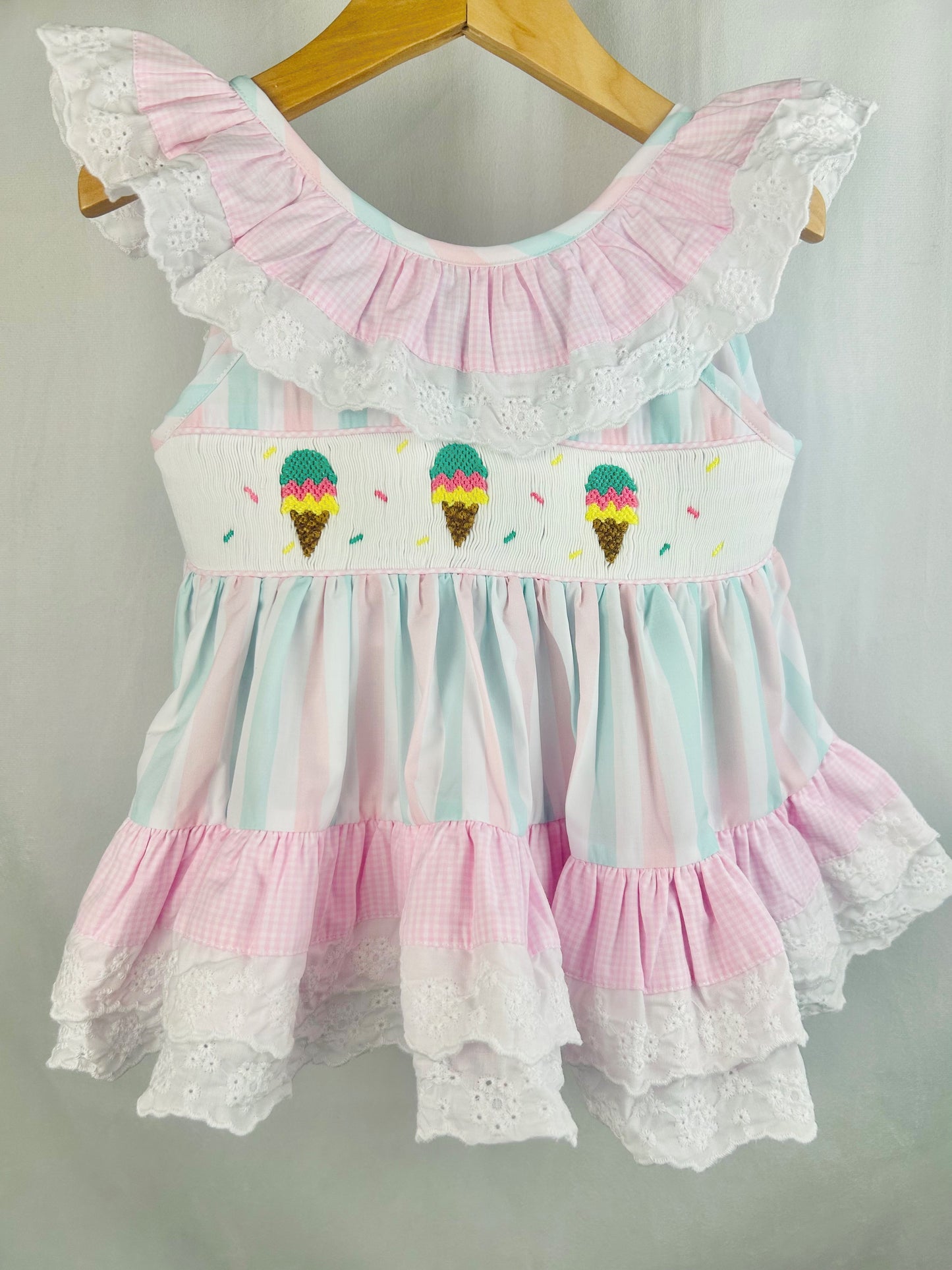 Ice Cream Bubble Shorts Set