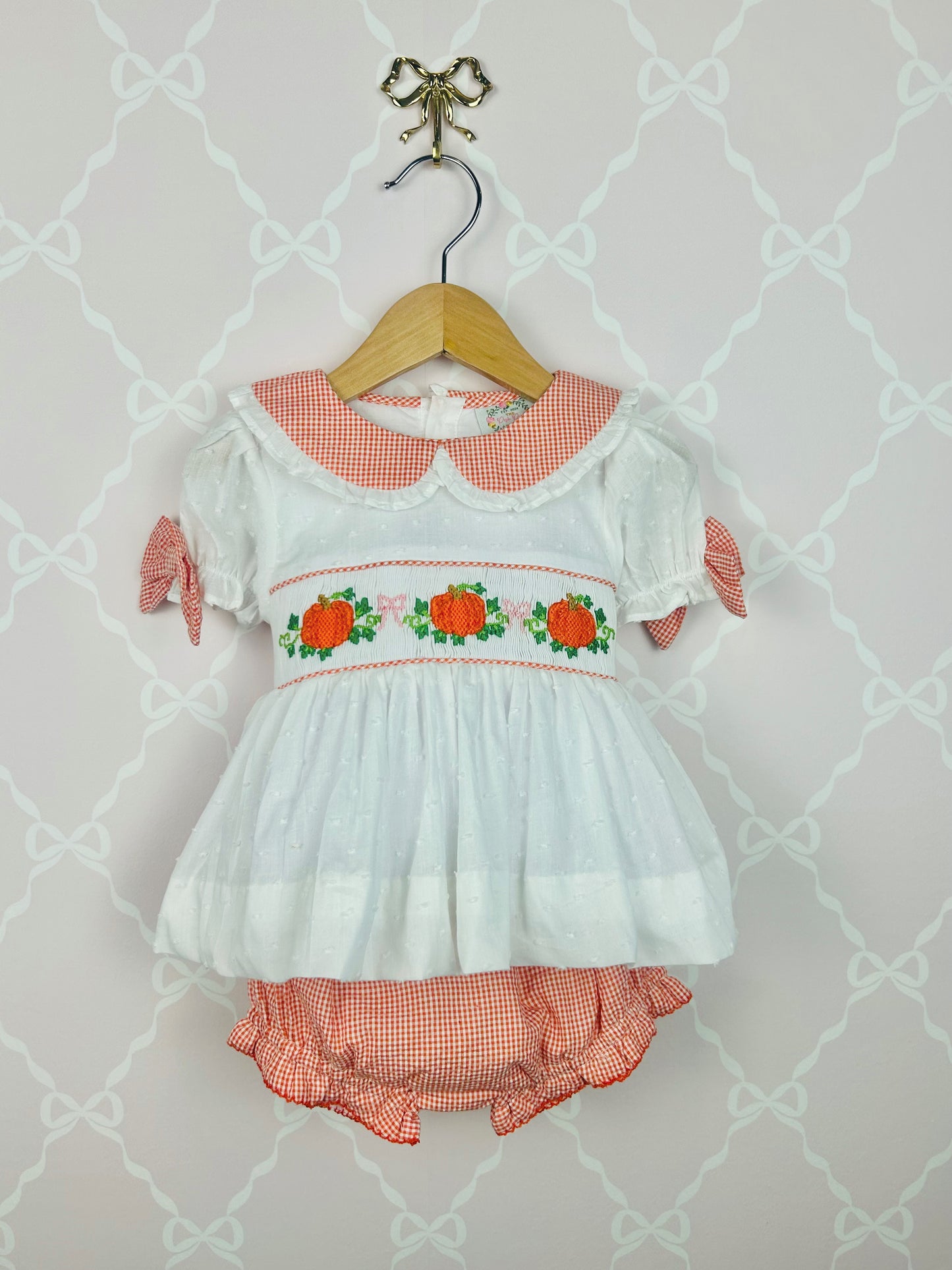 Pumpkin and Bows Bloomer Set