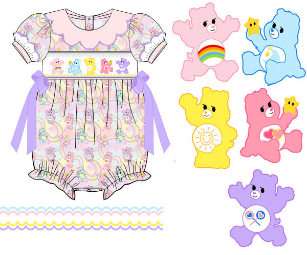 Care Bears Handsmocked Bubble