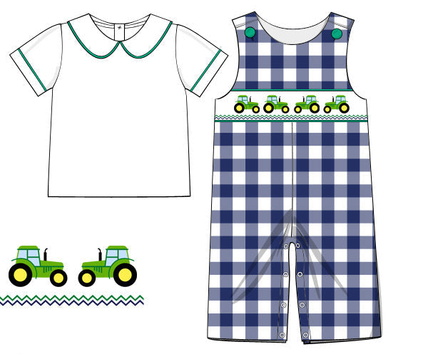Tractor Boys Overalls Set