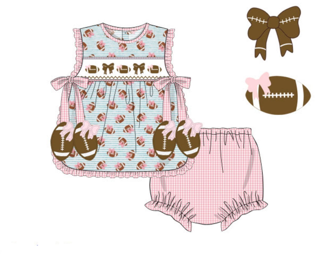 Football and Bows Apron Set