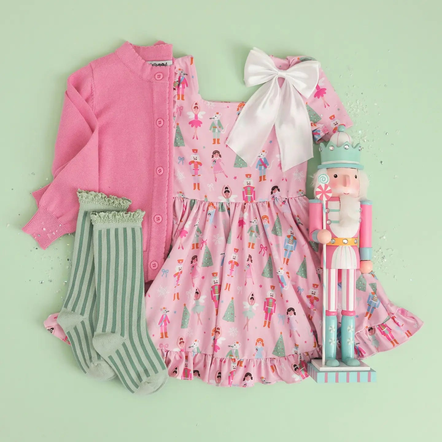 Little Stocking Co. Mint Striped Socks