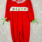 Grinch Smocked Girls Romper