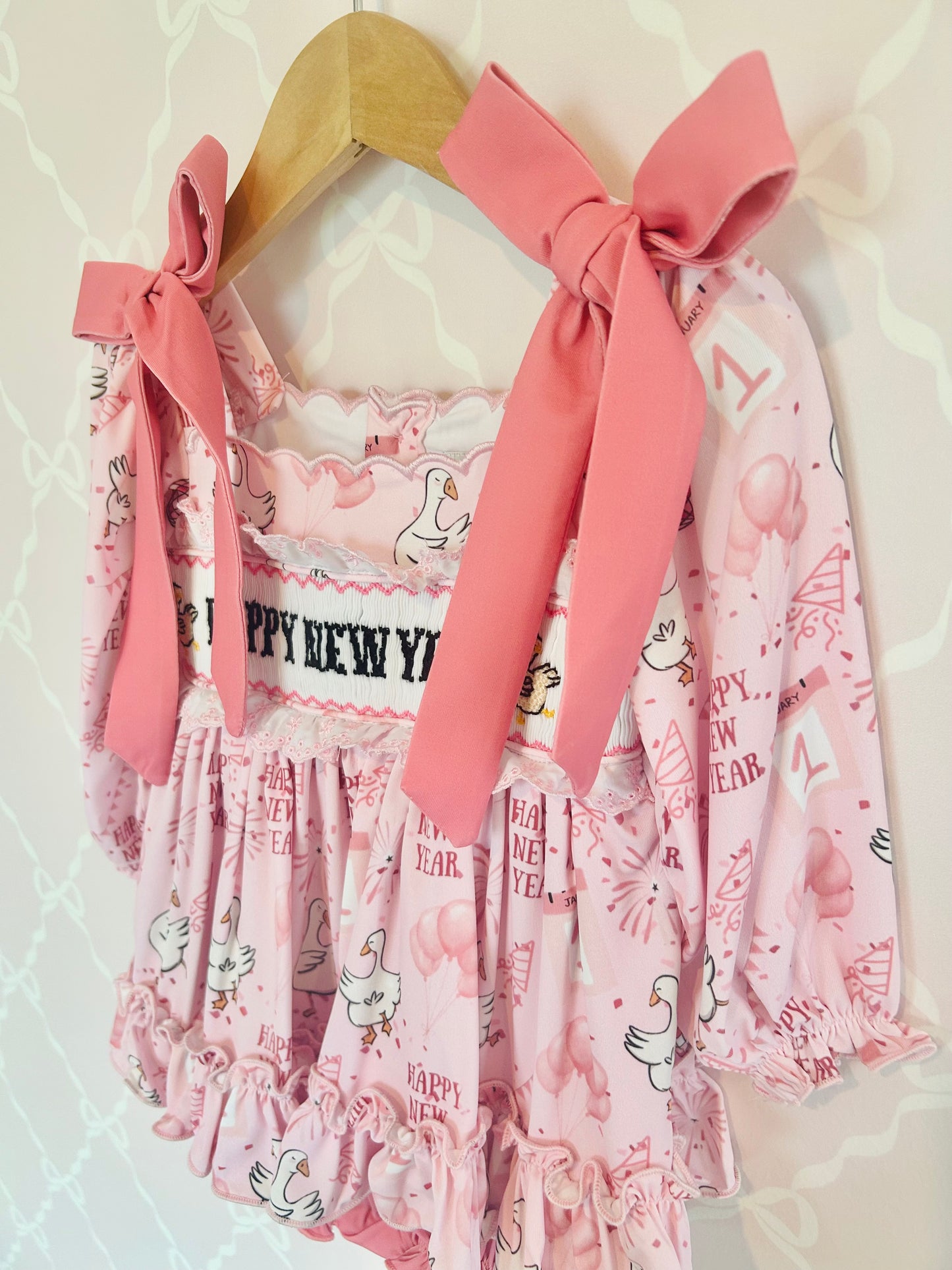 New Year's Goose Girls Skirted Bubble