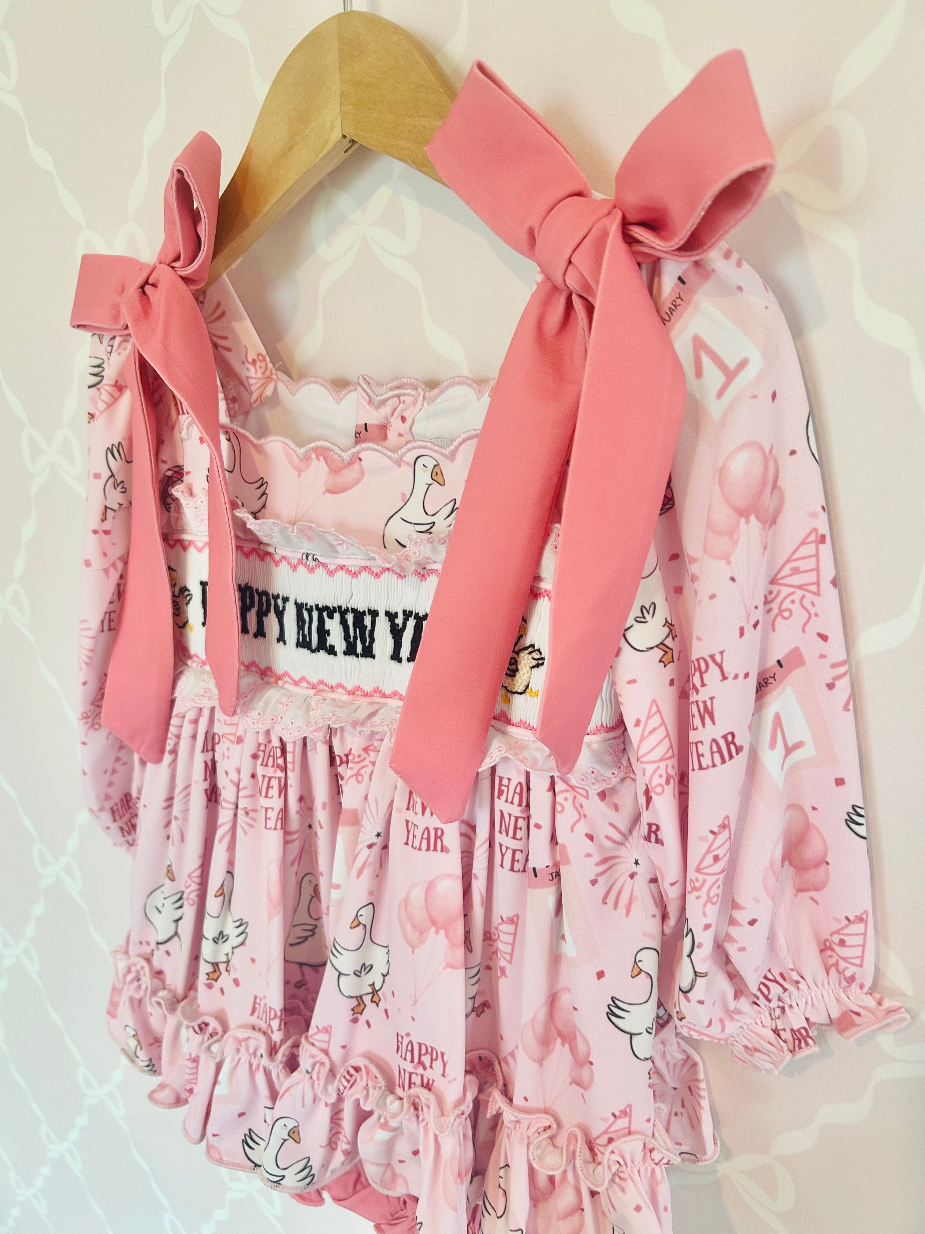 New Year's Goose Girls Skirted Bubble