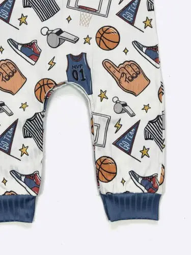 Boy Basketball Romper