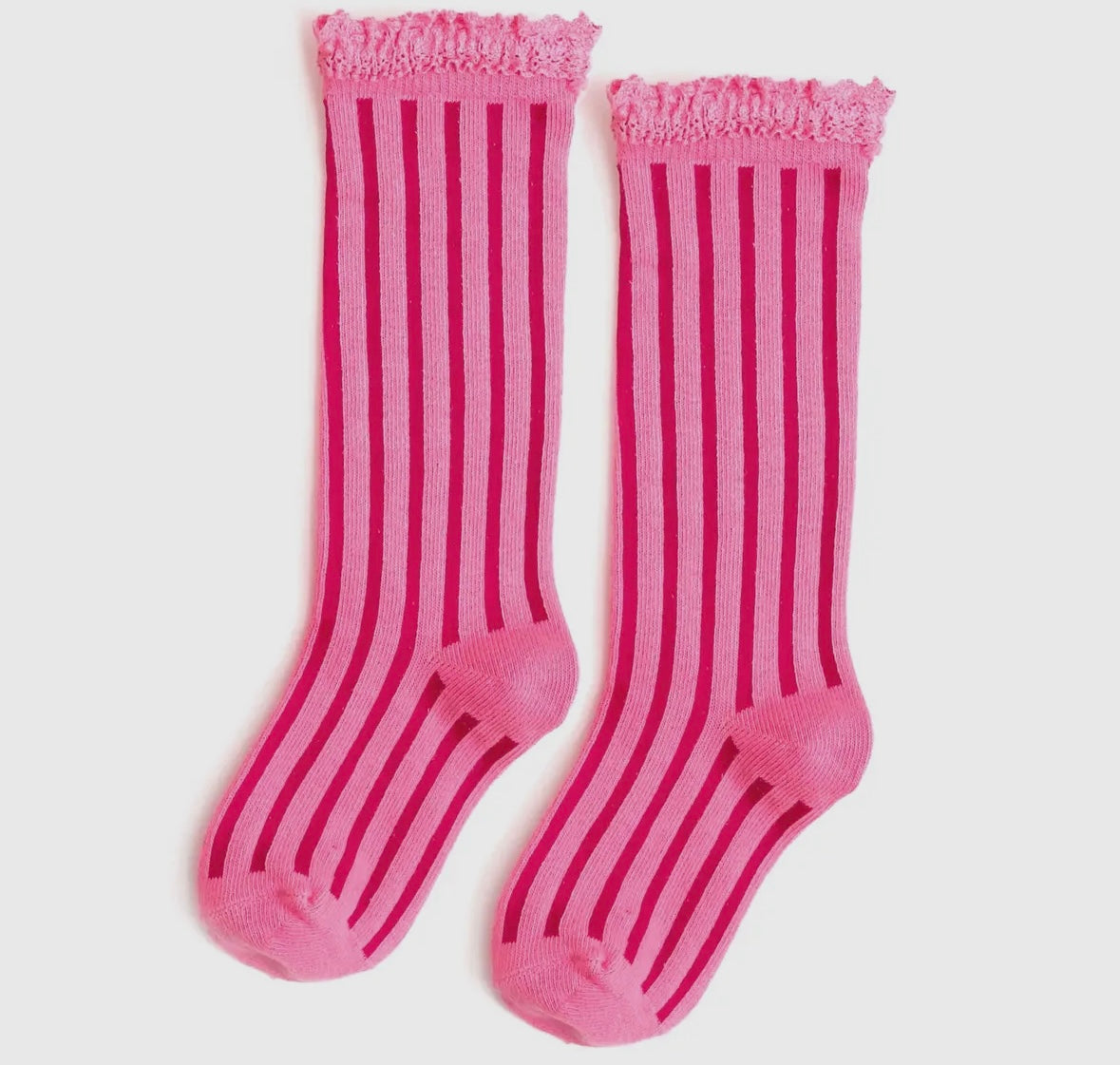 Little Stocking Co Taffy Pink Knee Socks