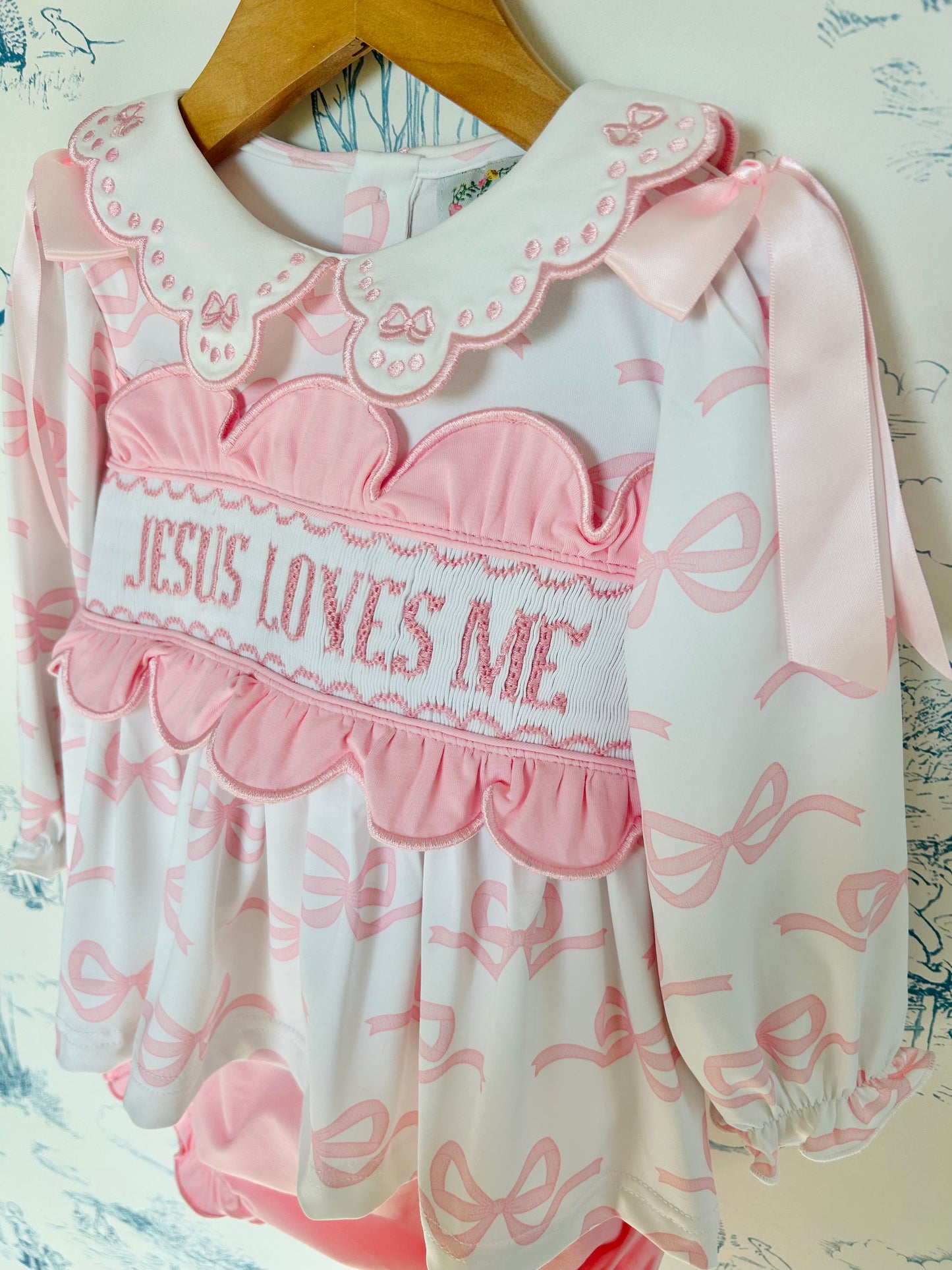 Jesus Loves Me Girls Bloomer Set