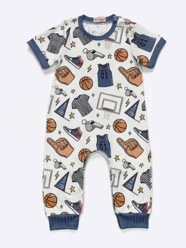 Boy Basketball Romper