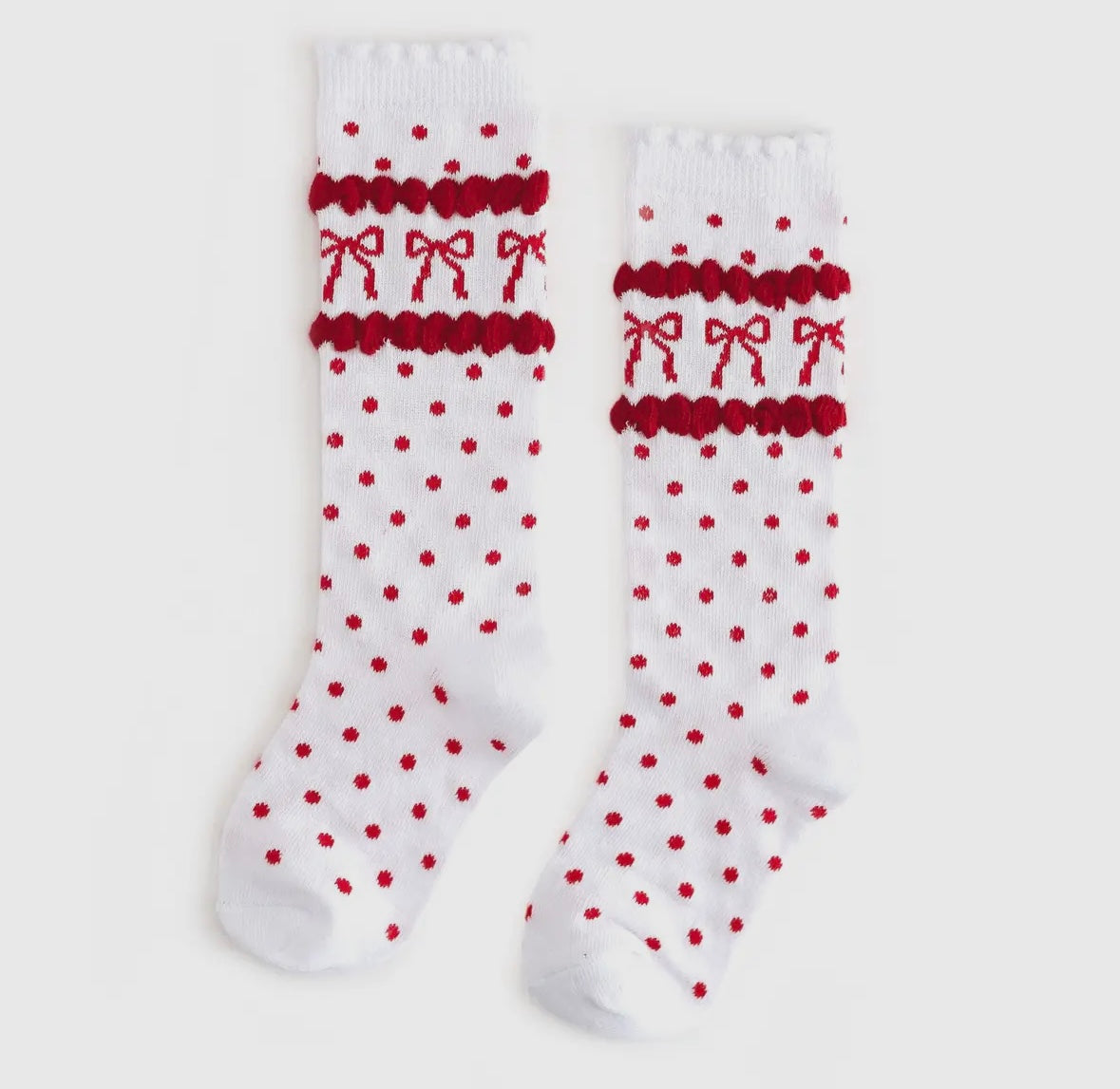 Little Stocking Co. Red Bow Socks