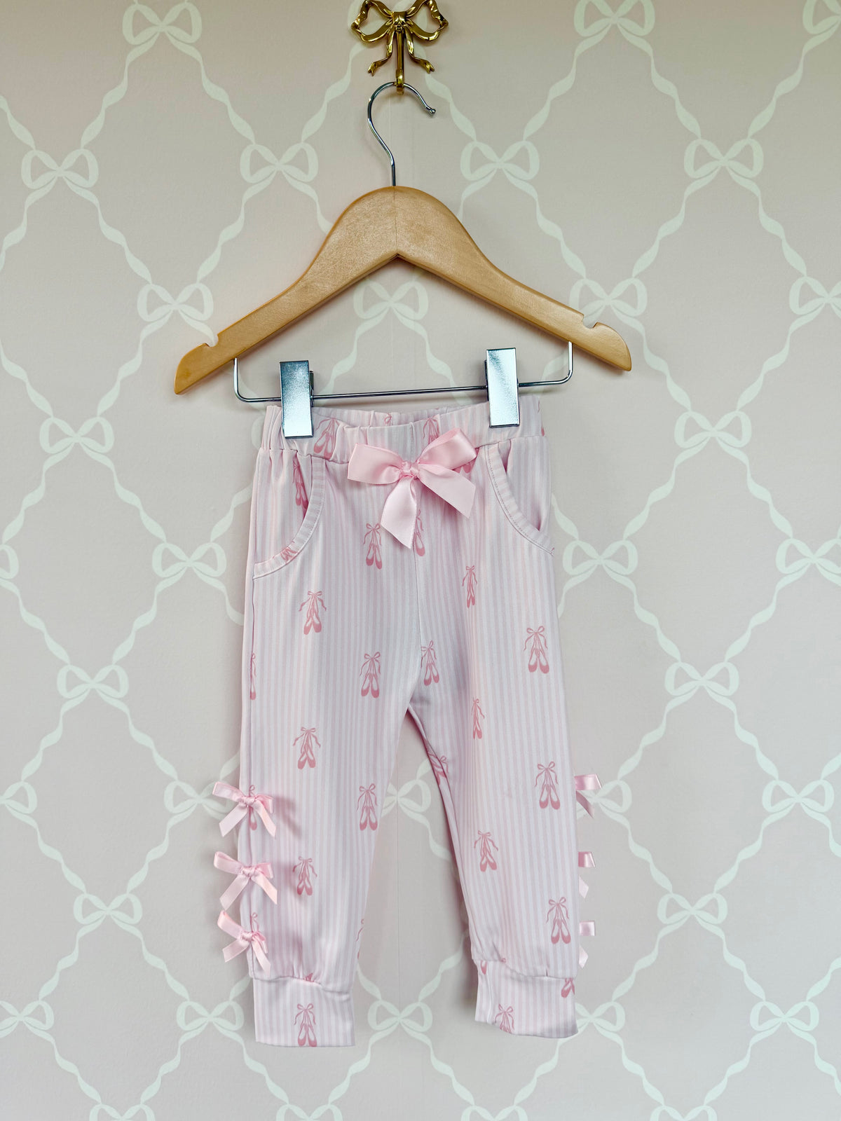 Pink Bow Jogger Pants
