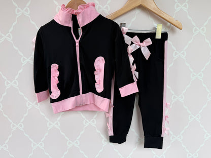 Black Bow Jogger Pants