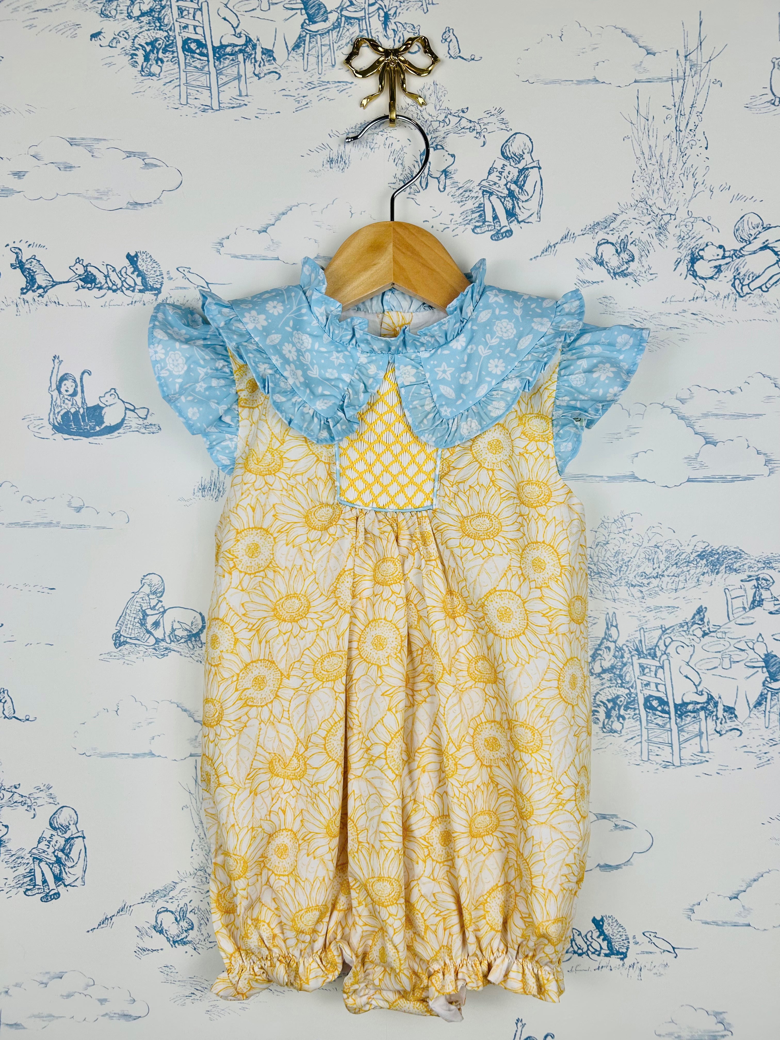 Blue and Yellow Sunflowers