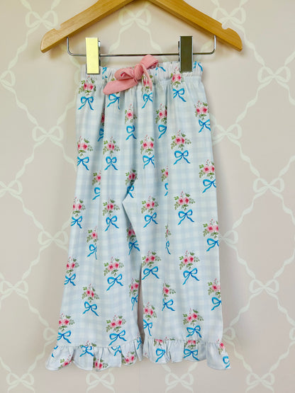 Girls Floral Bow Pajamas