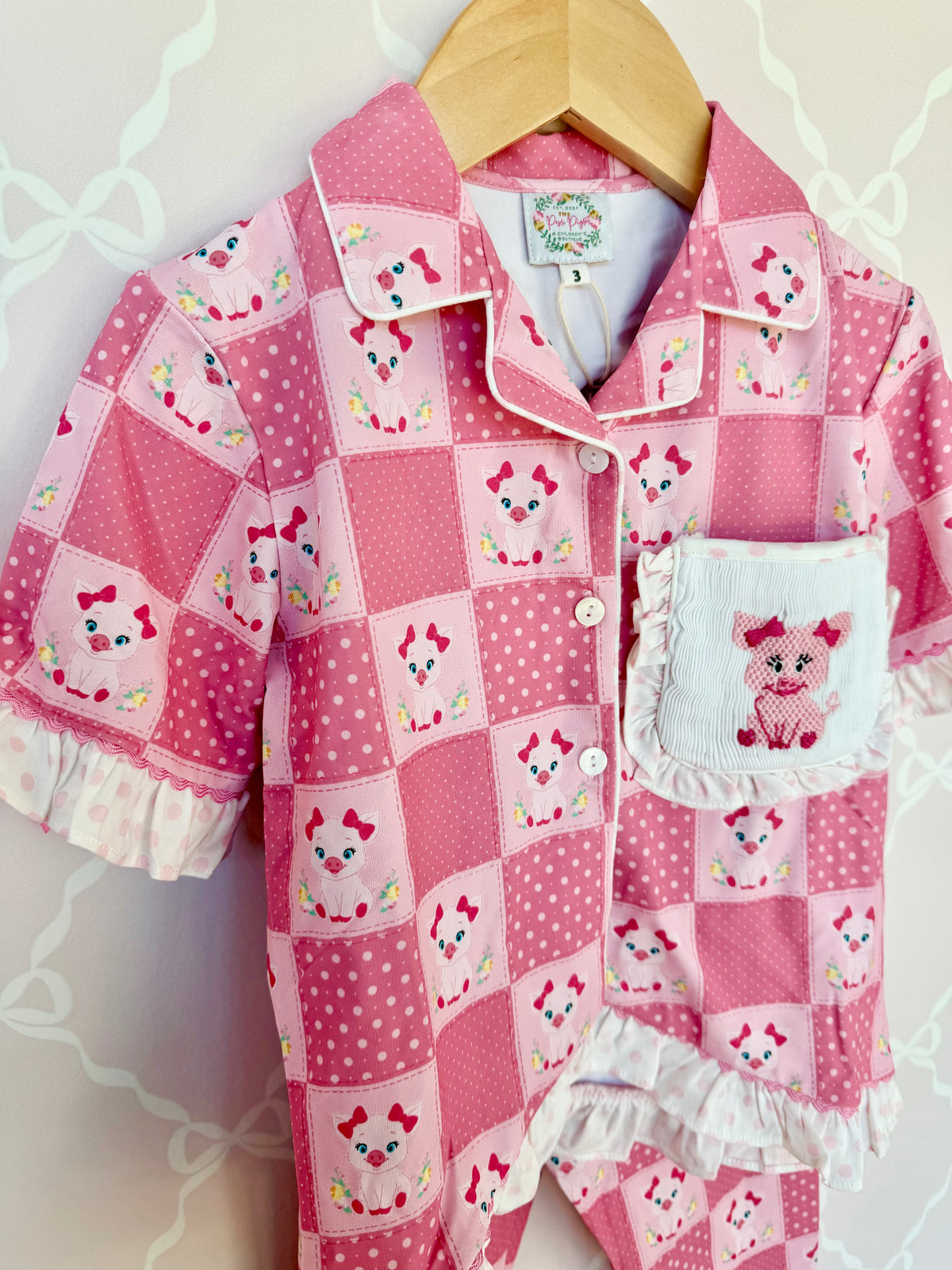 Posh Piggy SMOCKED Pajamas