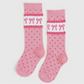 Little Stocking Co. Pink Scallop Bow Socks