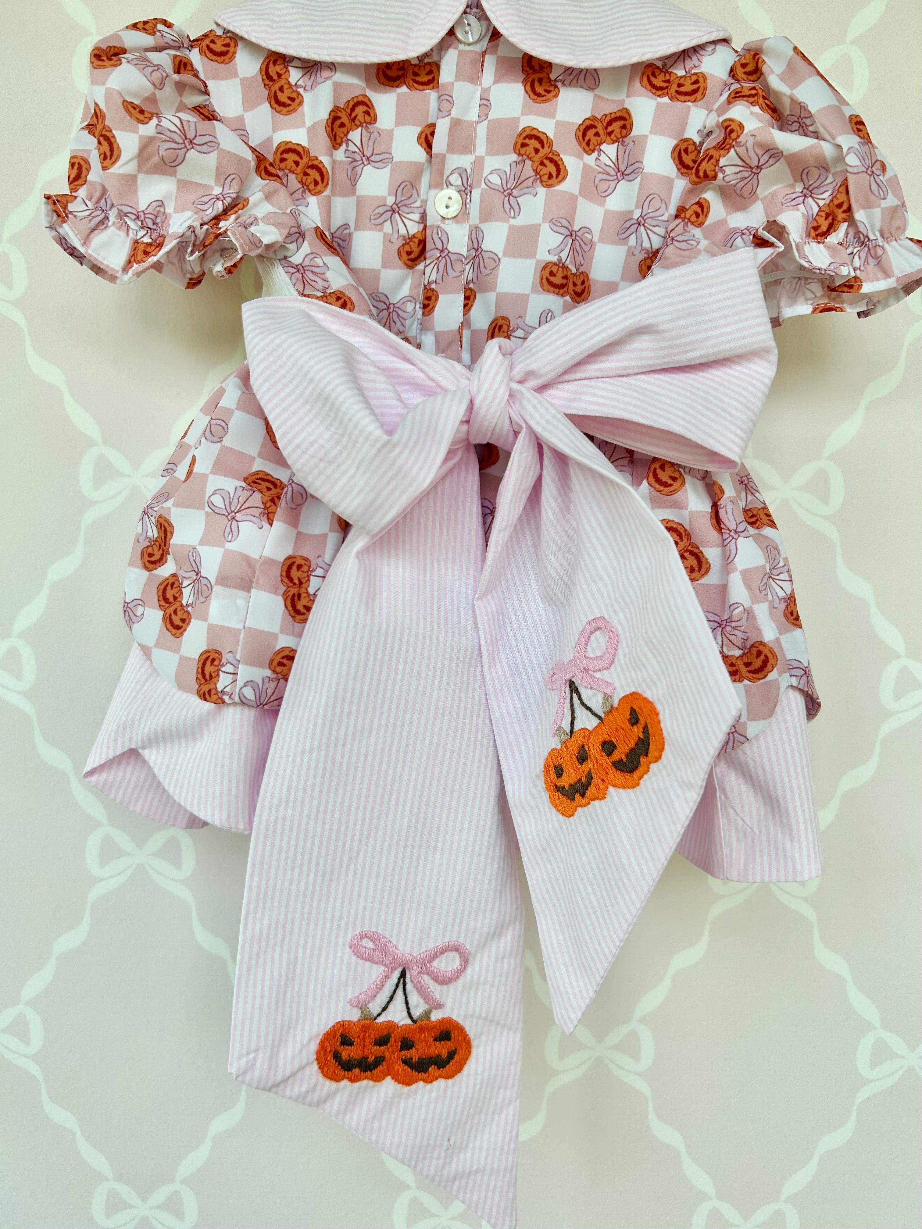 Pumpkin & Bows Bloomer Set