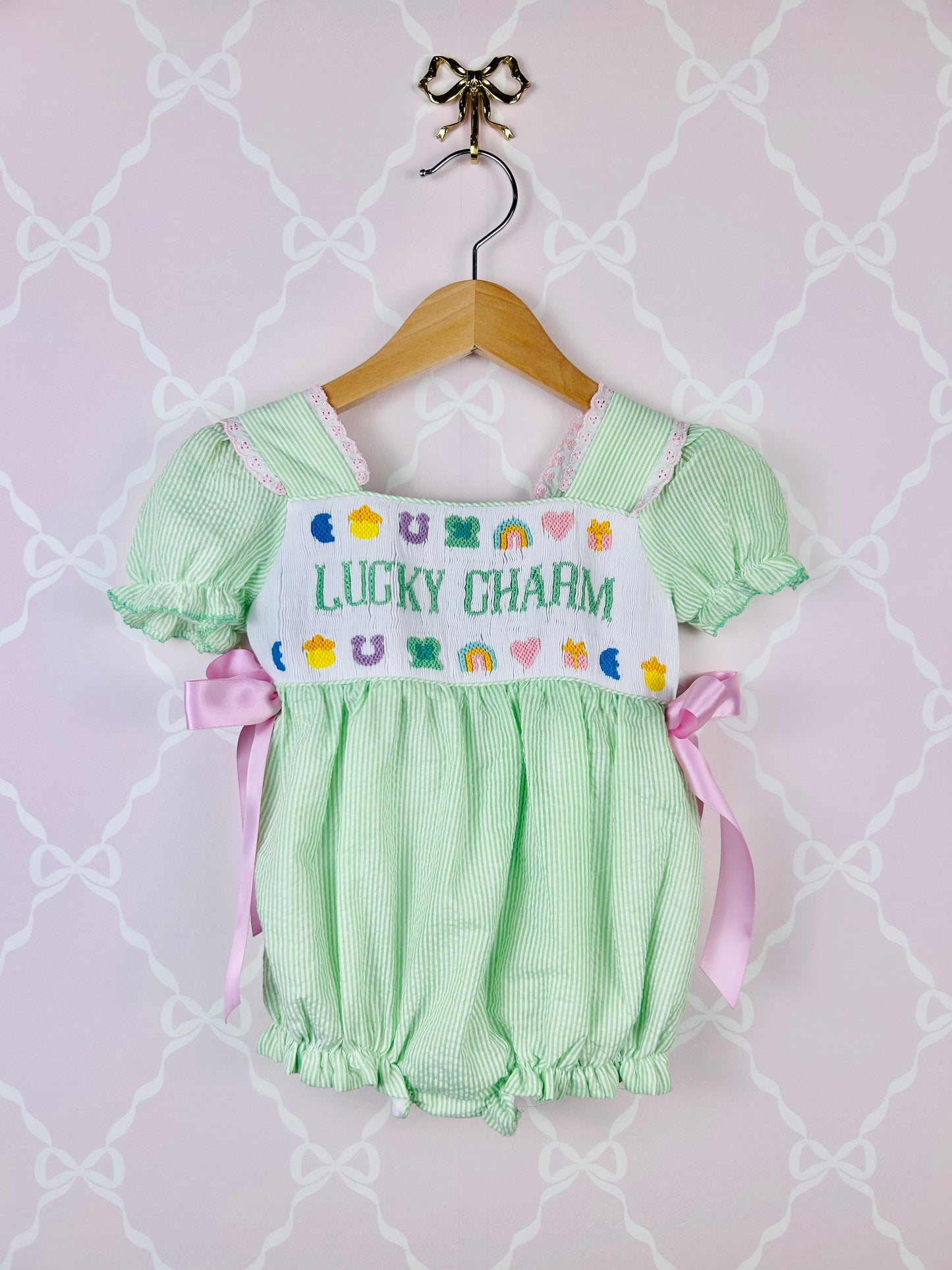 Lucky Charm Smocked Bubble