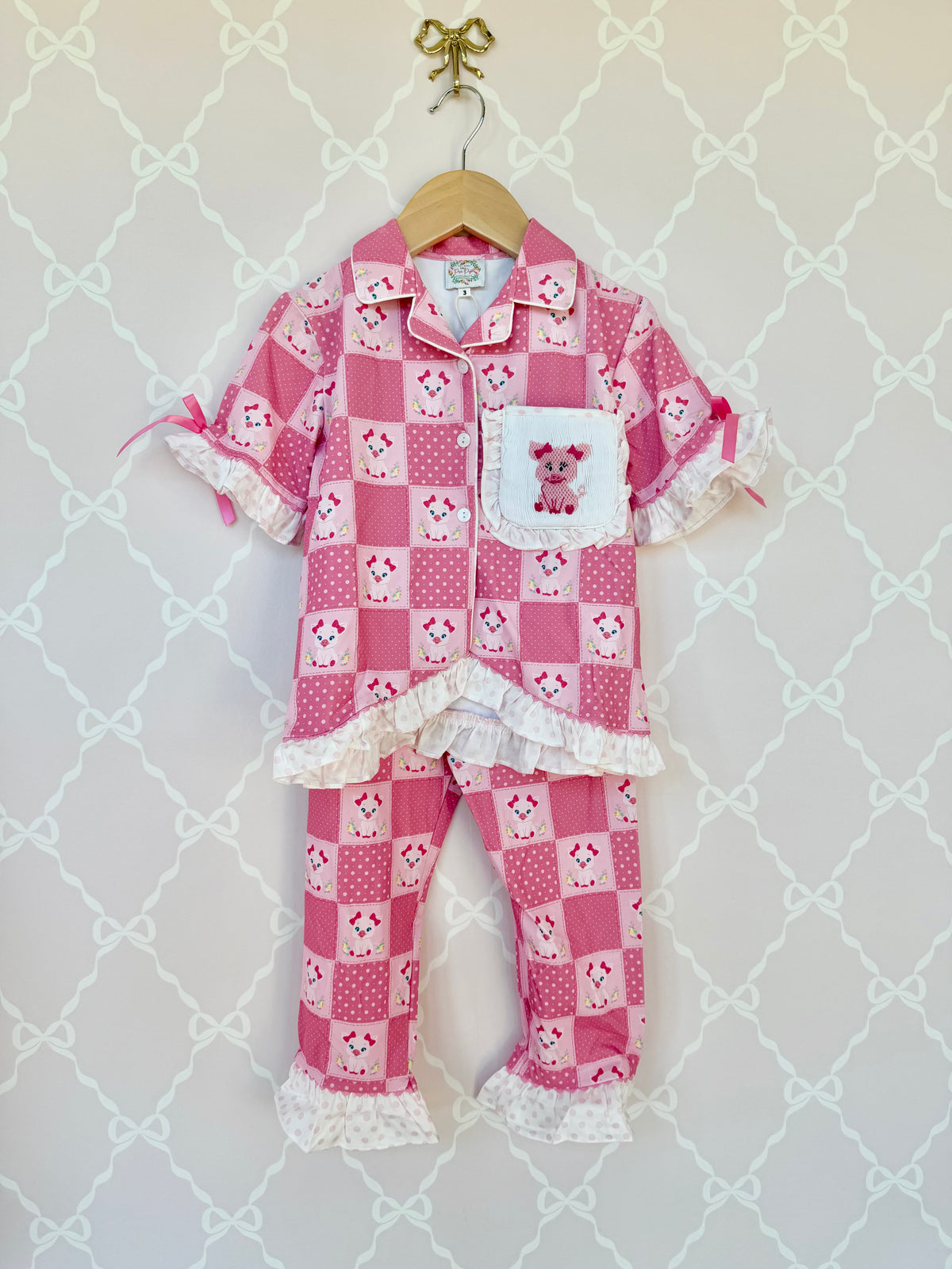 Posh Piggy SMOCKED Pajamas