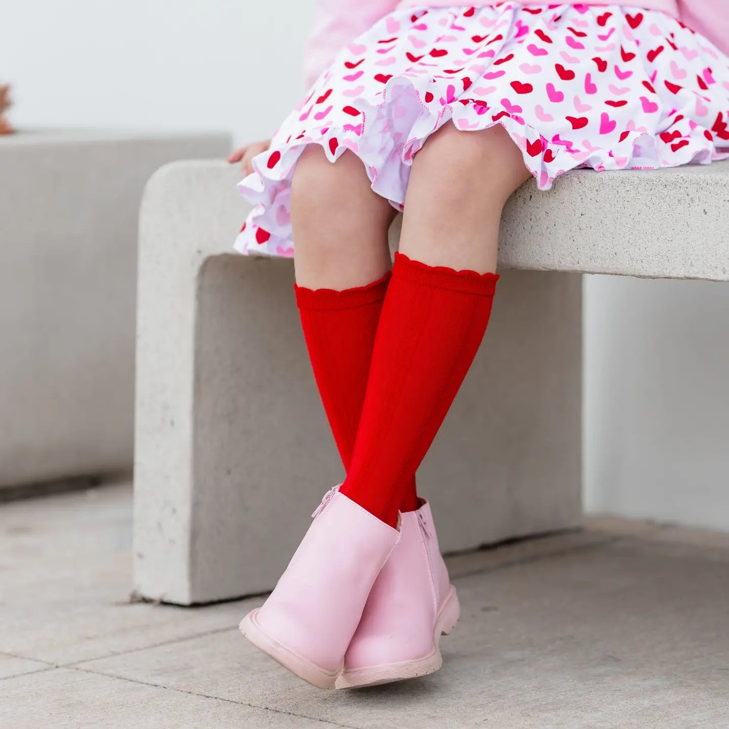 Little Stocking Co. Bright Red Socks