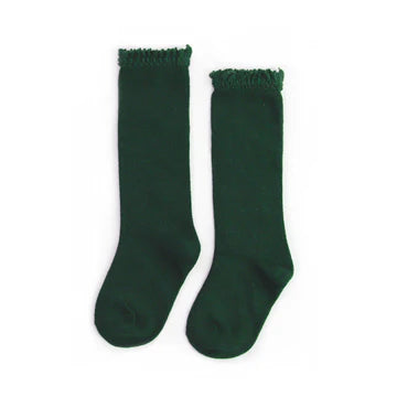 Forest Scalloped Fancy Knee High Socks