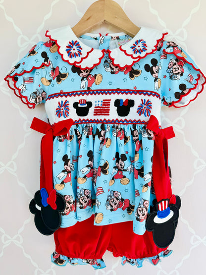 All American Mouse Bubble Short Set
