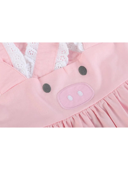 Pink and Lace Piggy Dress