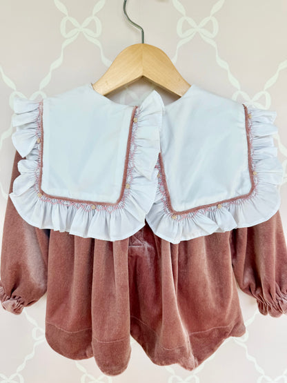 Pink Velvet Nativity Bloomer Set