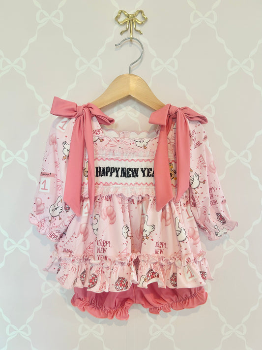New Year's Goose Girls Bloomer Set