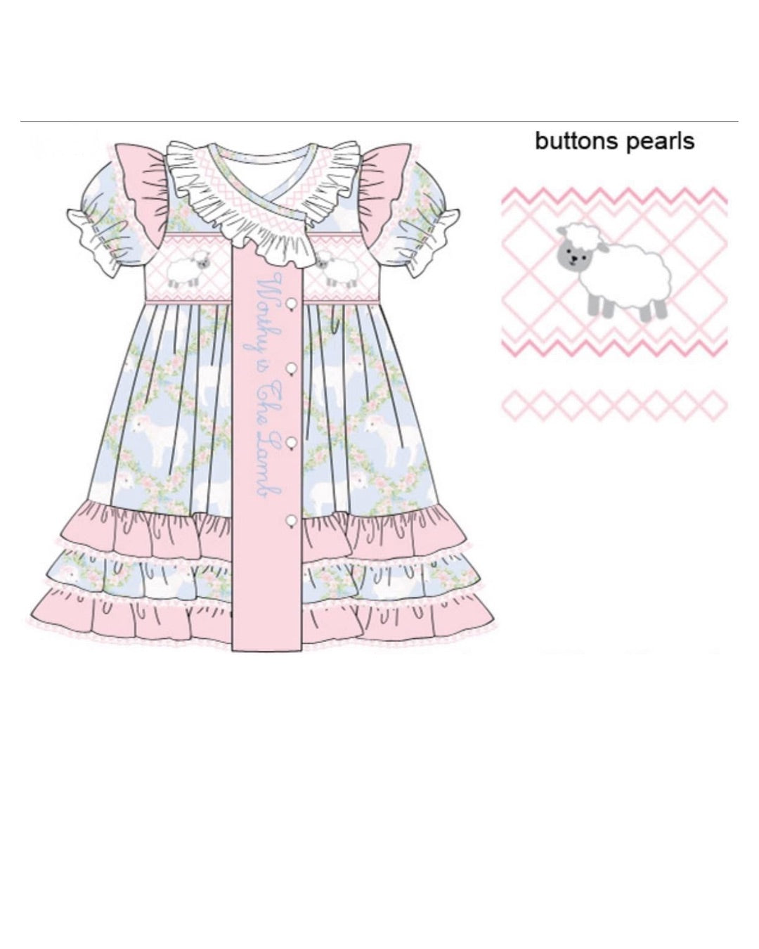 PO0315 Worthy Is The Lamb Dress PREORDER