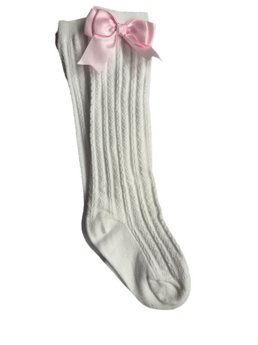 Pink Bow Socks