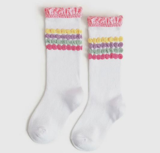 Little Stocking Co. Pastel Bubble Lace Socks