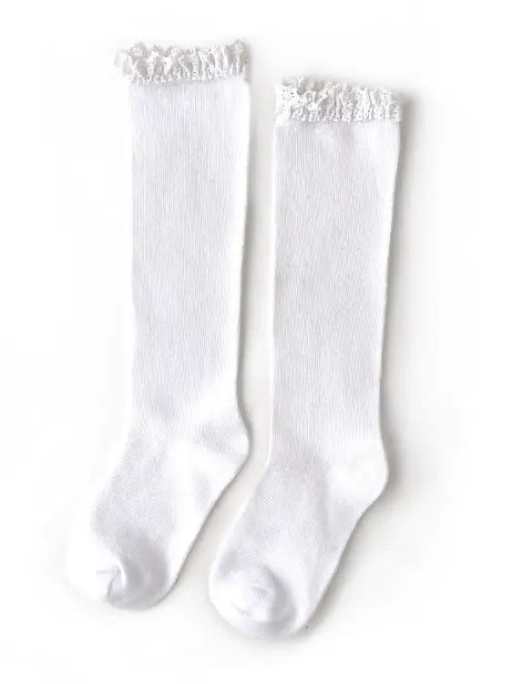 Little Stocking Co. White Lace Socks