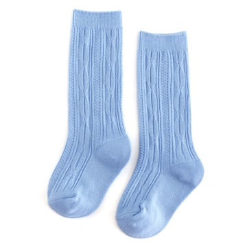Bluebell Cable Knit Knee High Socks