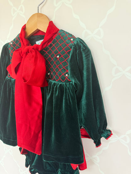 Velvet and Satin Bloomer Set