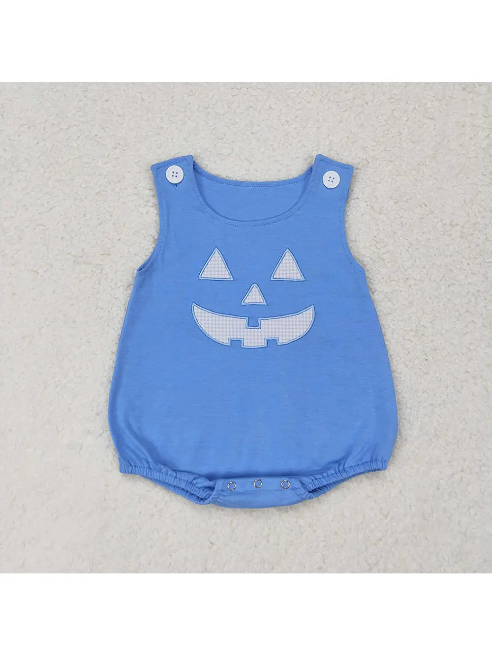 Blue Embroidered Jack O Lantern Bubble