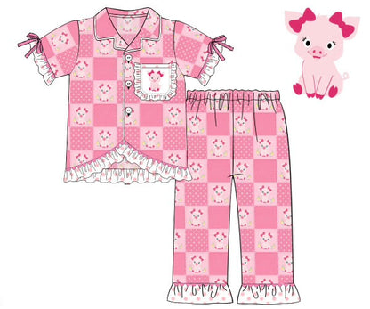 Posh Piggy EMBROIDERED Pajamas