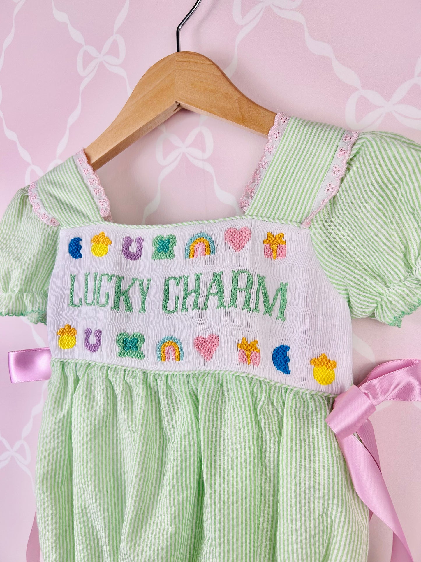 Lucky Charm Smocked Bubble